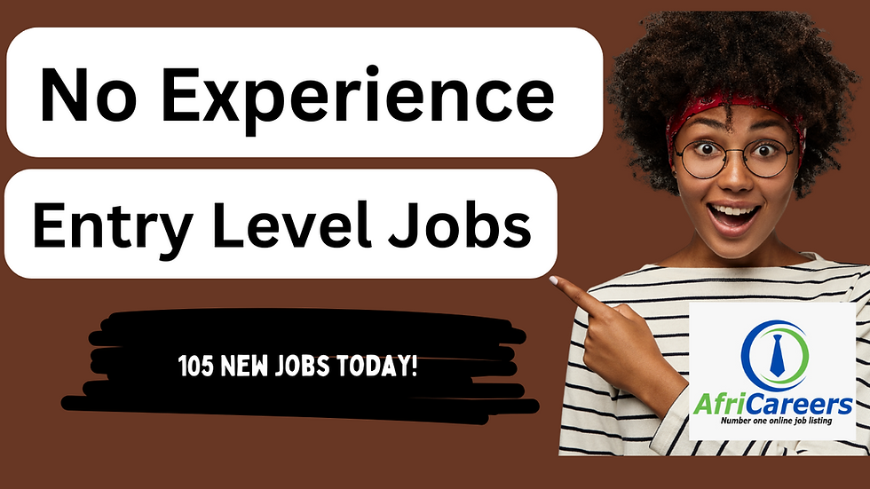 We have over 105 New No experience/entry level jobs today!