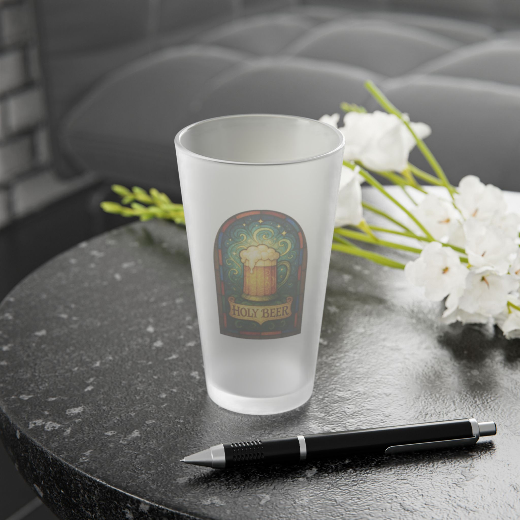 The Holy Beer Frosted Glass - Only for the most epic of fantasy adventures