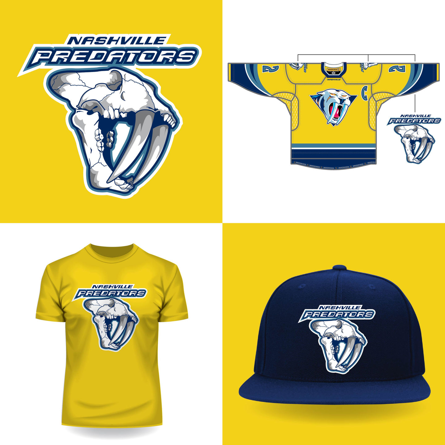 Nashville Predators Third Jersey and Shoulder Patch Logo Design