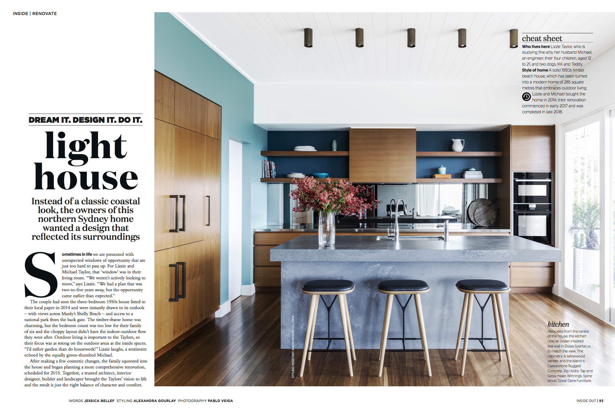 Featuring writing for Inside Out home tour