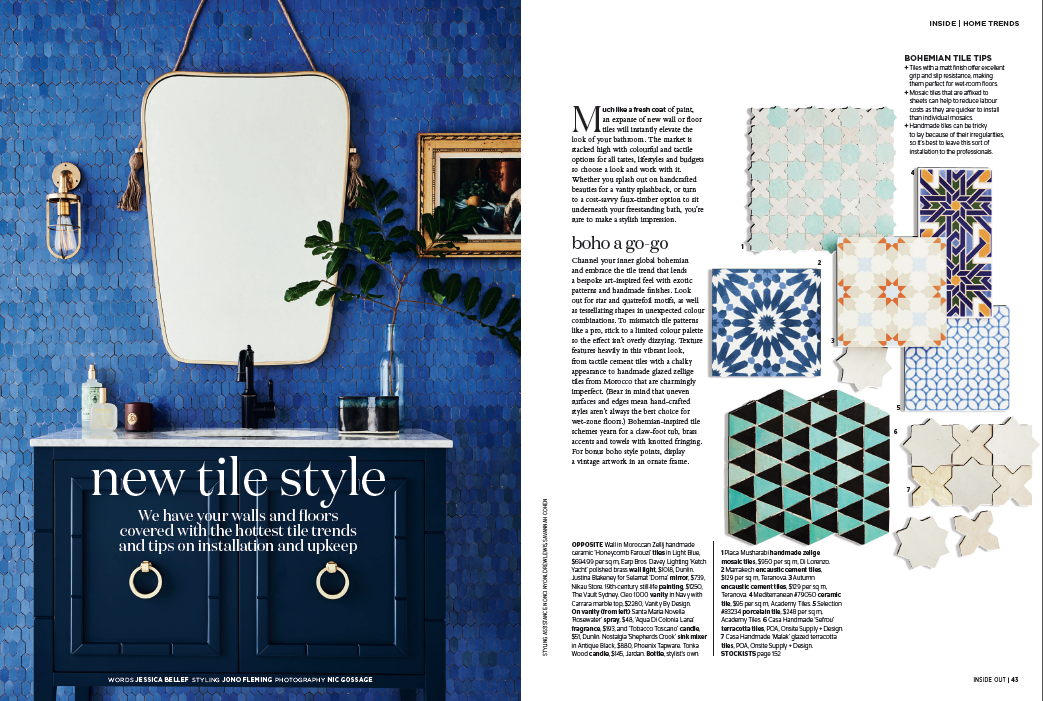 Feature writing for Inside Out magazine