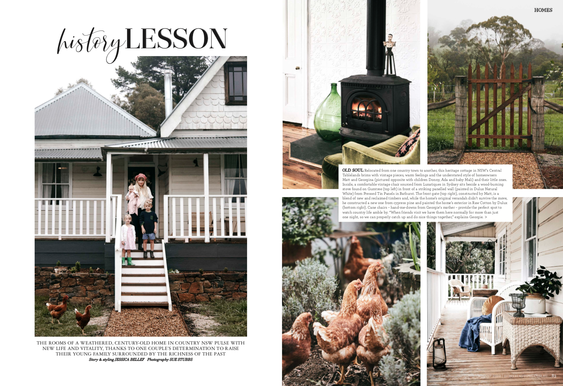 Editorial styling and writing for Home Beautiful, photography by Sue Stubbs