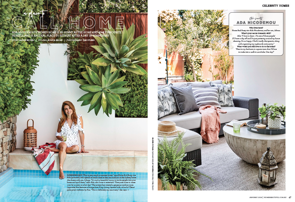 Editorial styling for Home Beautiful Magazine Celebrity Issue, shot by Sue Stubbs