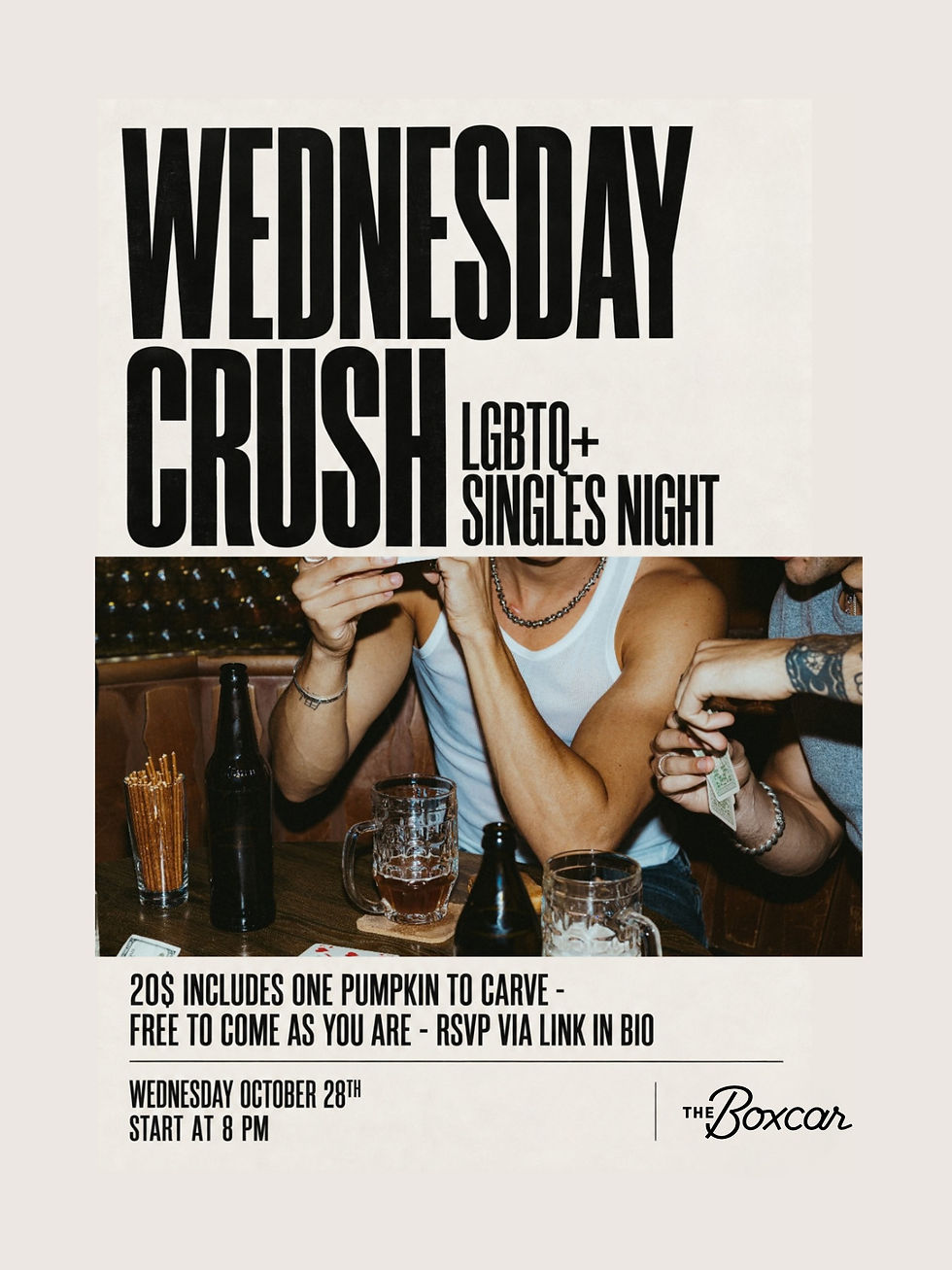 WEDSNESDAY CRUSH - LGBTQ+ SINGLES NIGHT - HALLOWEEN EDITION