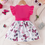Thumbnail: Girls Ribbed Flutter Trim Butterfly Dress