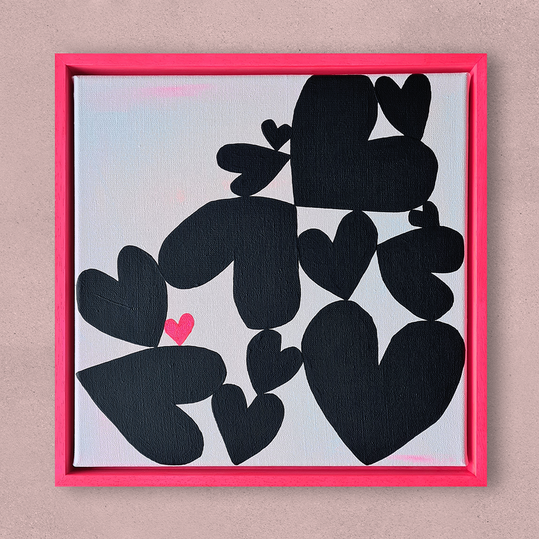 Stacked hearts 4 - 30 x 30 cm