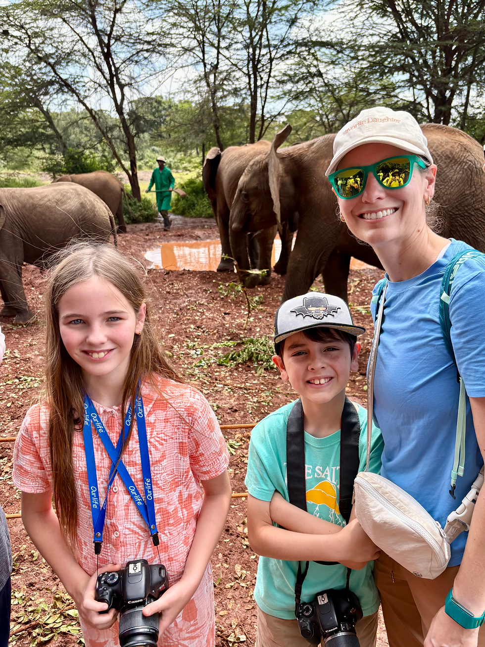 Up close with the orphaned elephants at the David Sheldrick Wildlife Trust in Kenya.