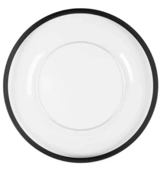 Black Rim Glass Charger