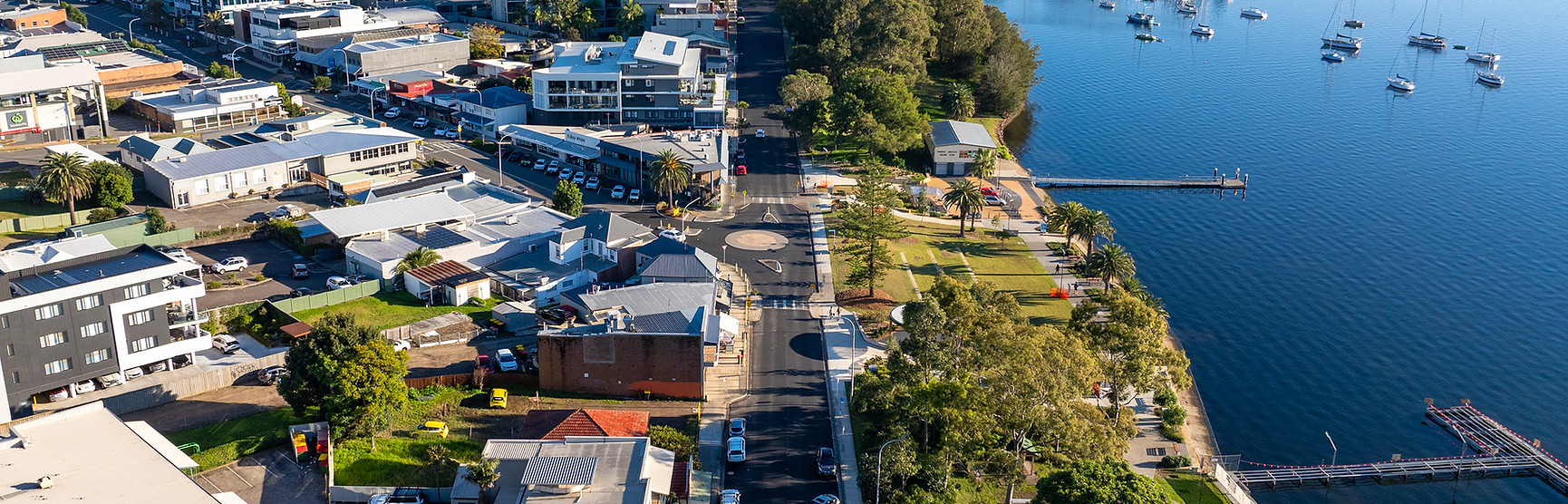 Completed asphalt and infrastructure works at Toronto Foreshore NSW enhancing access, connectivity and public spaces along La