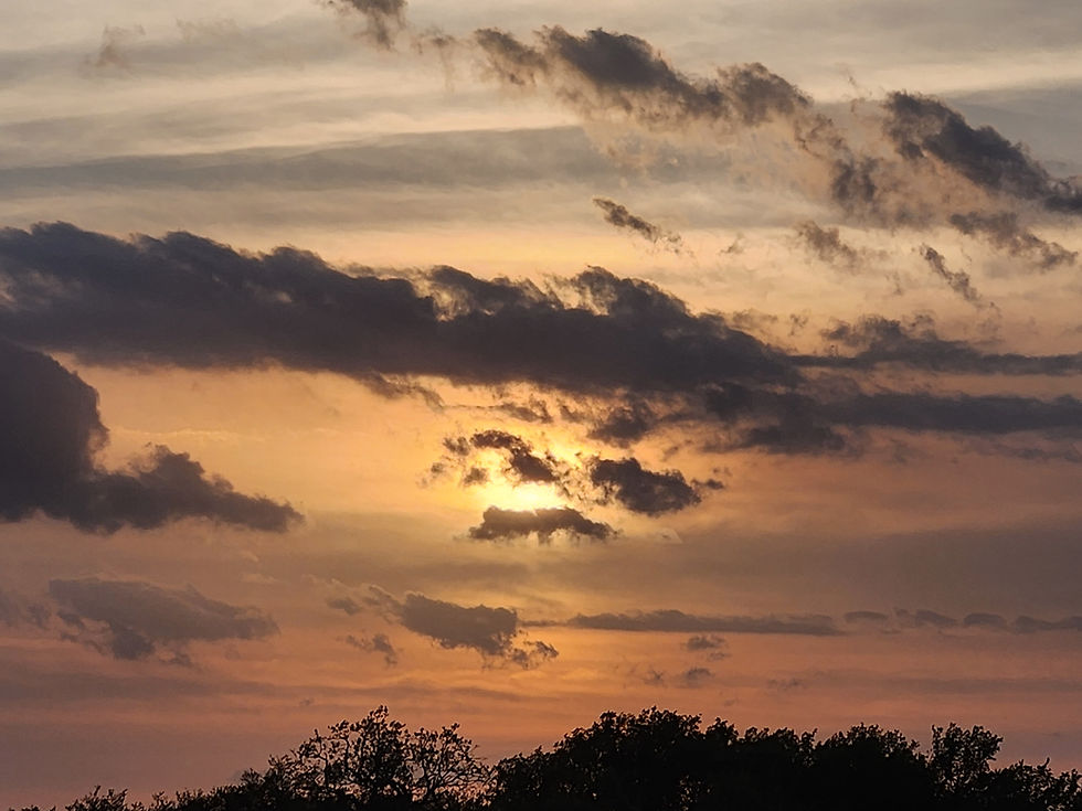 Time lapse of Cloudy Sunset over 15 minutes