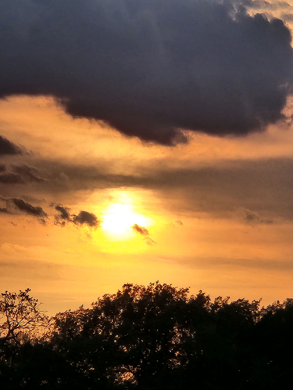 Time lapse of Cloudy Sunset over 15 minutes