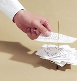 Hand Managing Receipts