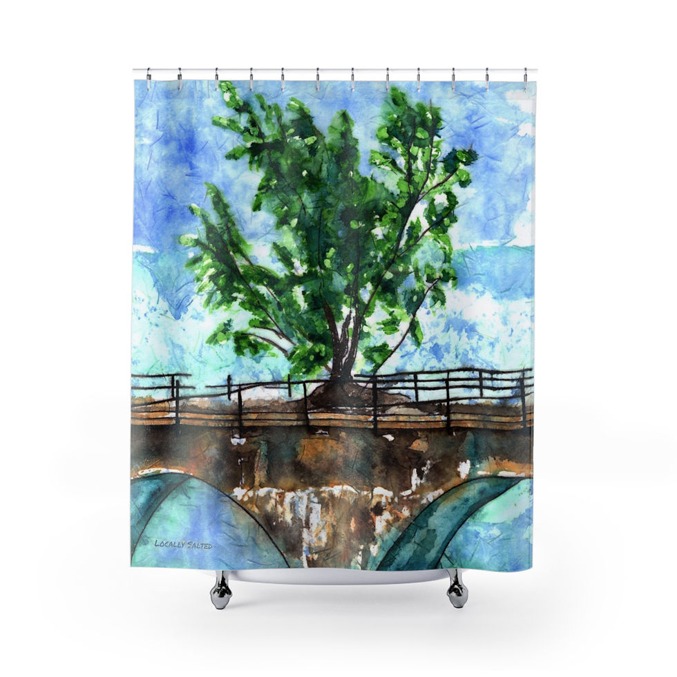 Locally Salted Fred The Tree Shower Curtains