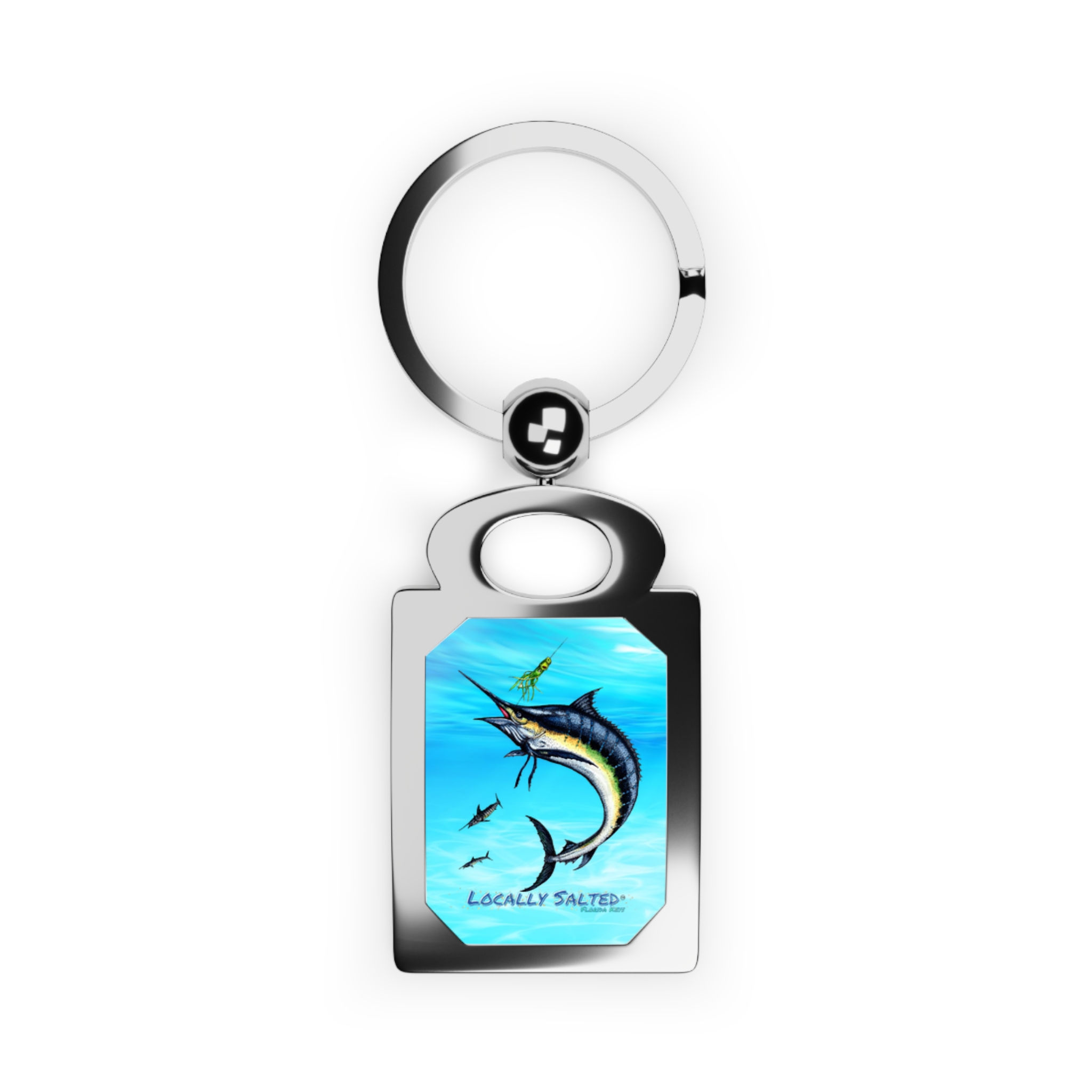 Locally Blue Marlin Keyring