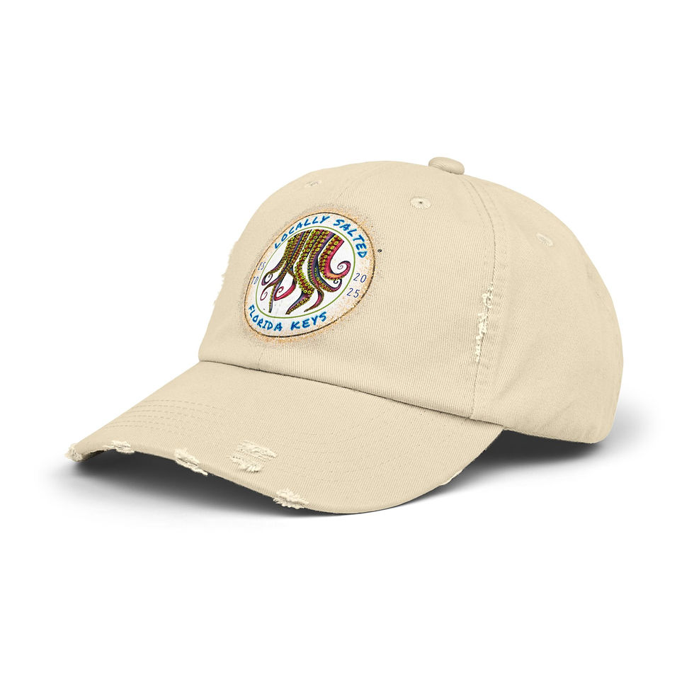 Thumbnail: Locally Salted Tentacles Unisex Distressed Cap