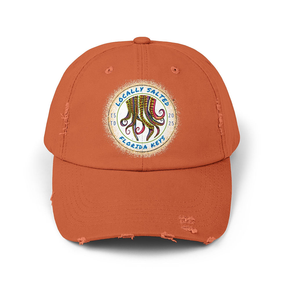 Locally Salted Tentacles Unisex Distressed Cap