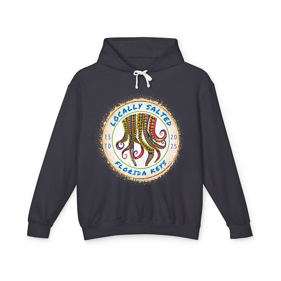Thumbnail: Locally Salted Tentacles Unisex Lightweight Hooded Sweatshirt