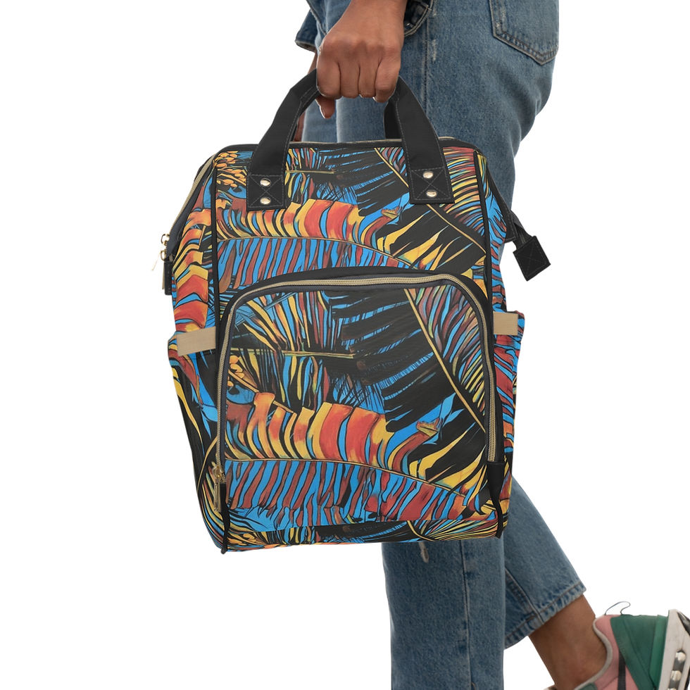 Thumbnail: Multifunctional Backpack Palm Leaf Design