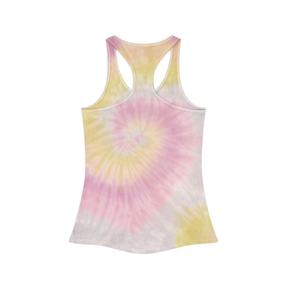Thumbnail: Colorful Pufferfish Tie Dye Racerback Tank Top