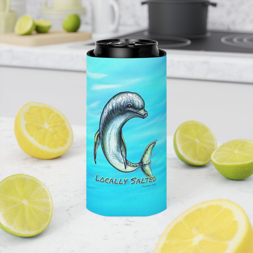 Thumbnail: Blue Dolphin  Lighthouse Beverage Can Cooler