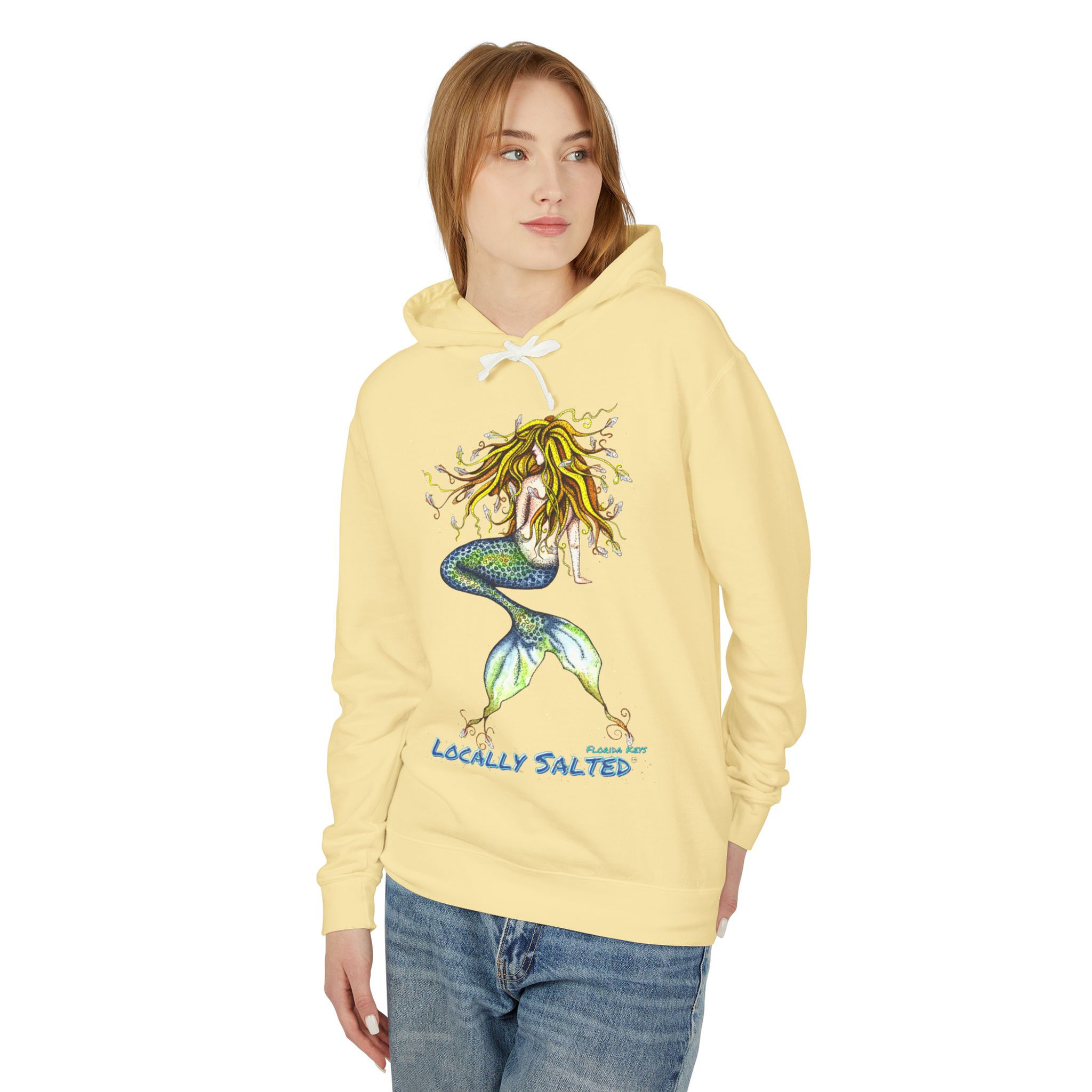 Locally Salted Mermaid Unisex Lightweight Sweatshirt