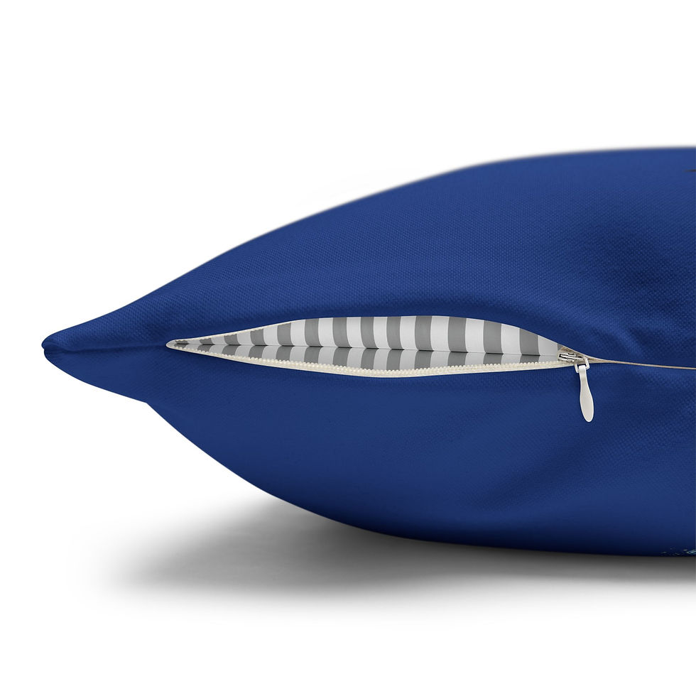Thumbnail: Blue Marlin Square Poly Canvas Pillowcase Locally Salted 
