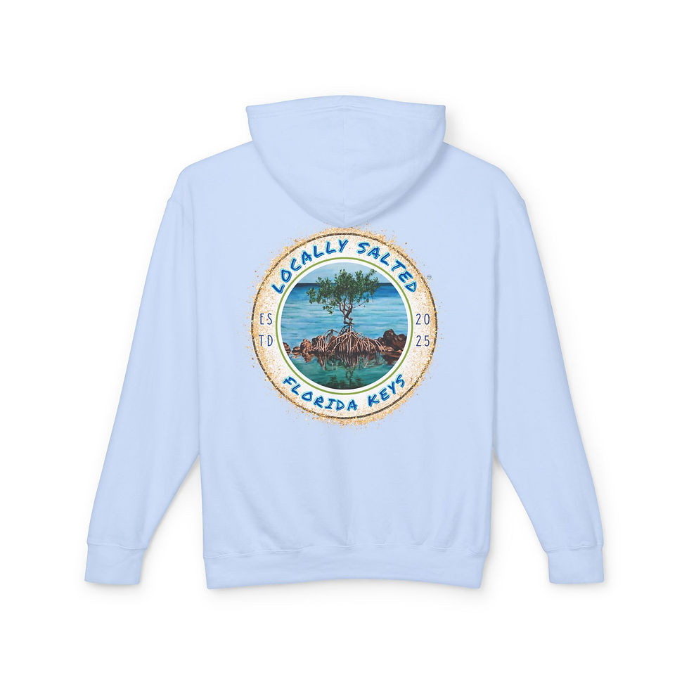 Thumbnail: Locally Salted Mangrove Unisex Lightweight Hooded Sweatshirt