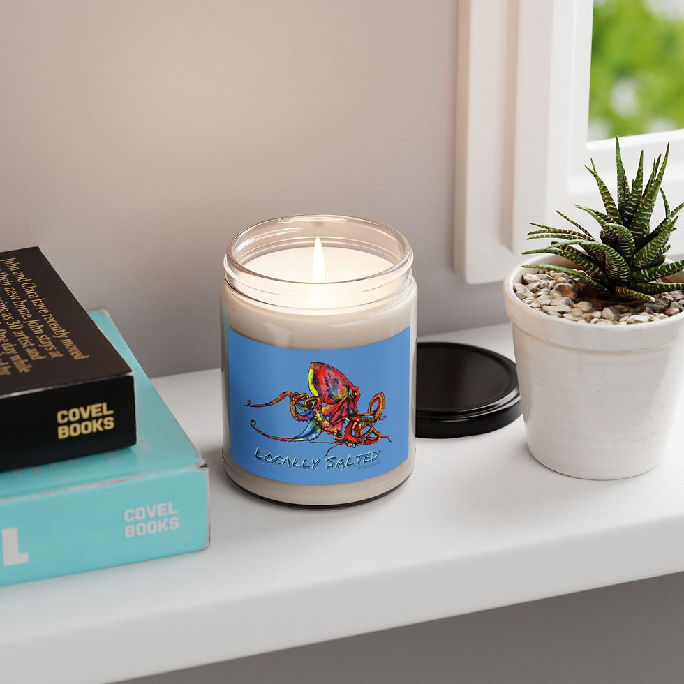 Thumbnail: Octopus Locally Salted Island Scented Soy Candle, 9oz 