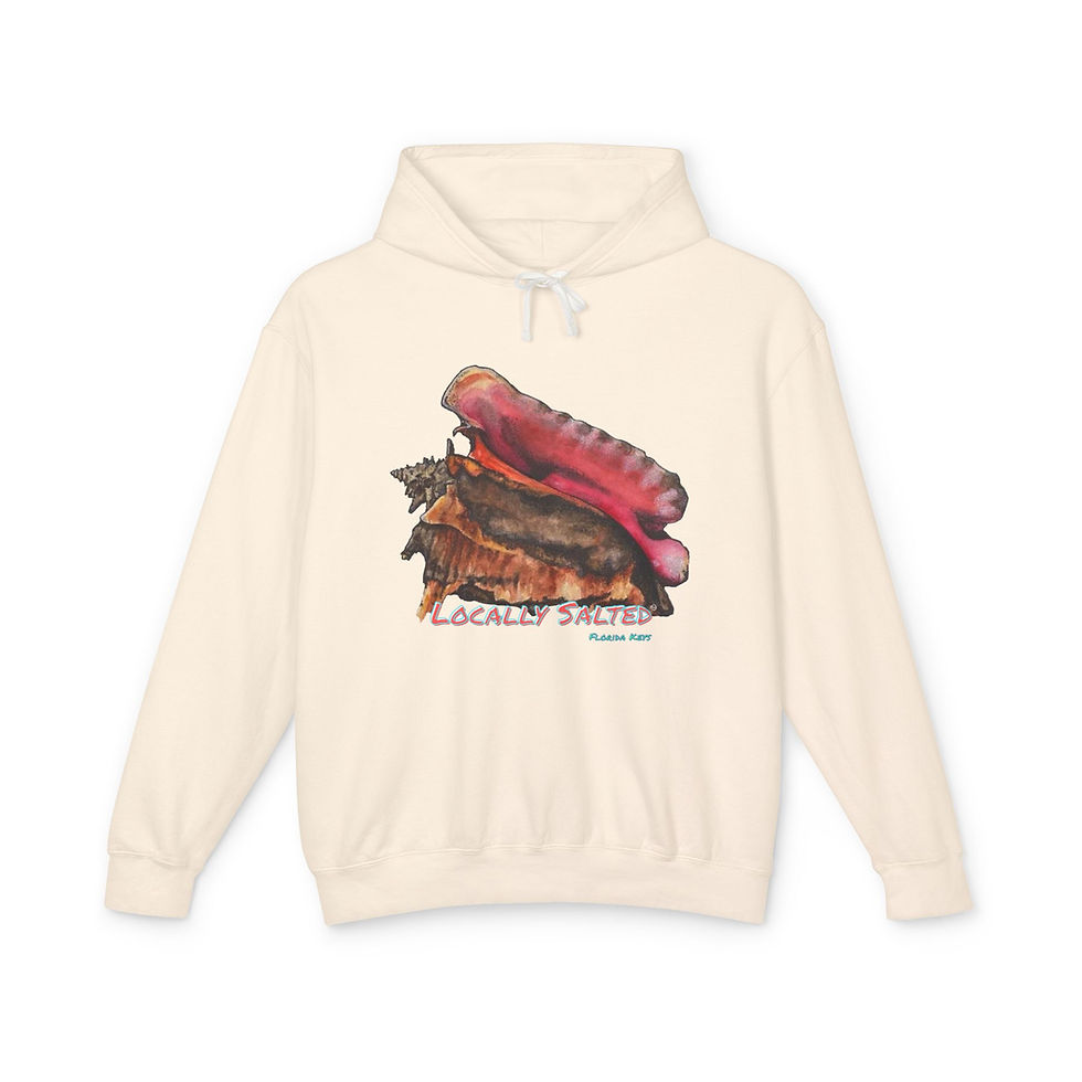 Locally Salted Conch Shell Unisex Lightweight Hooded Sweatshirt
