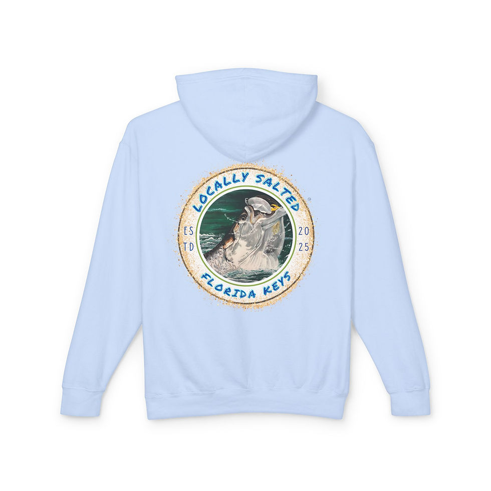 Thumbnail: Locally Salted Tarpon Circle Unisex Lightweight Hooded Sweatshirt