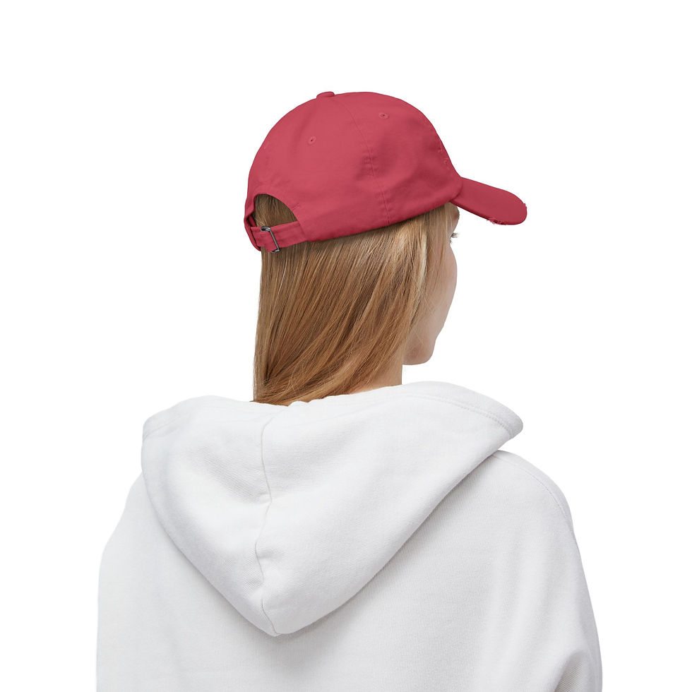 Thumbnail: Locally Salted Coral Unisex Distressed Cap