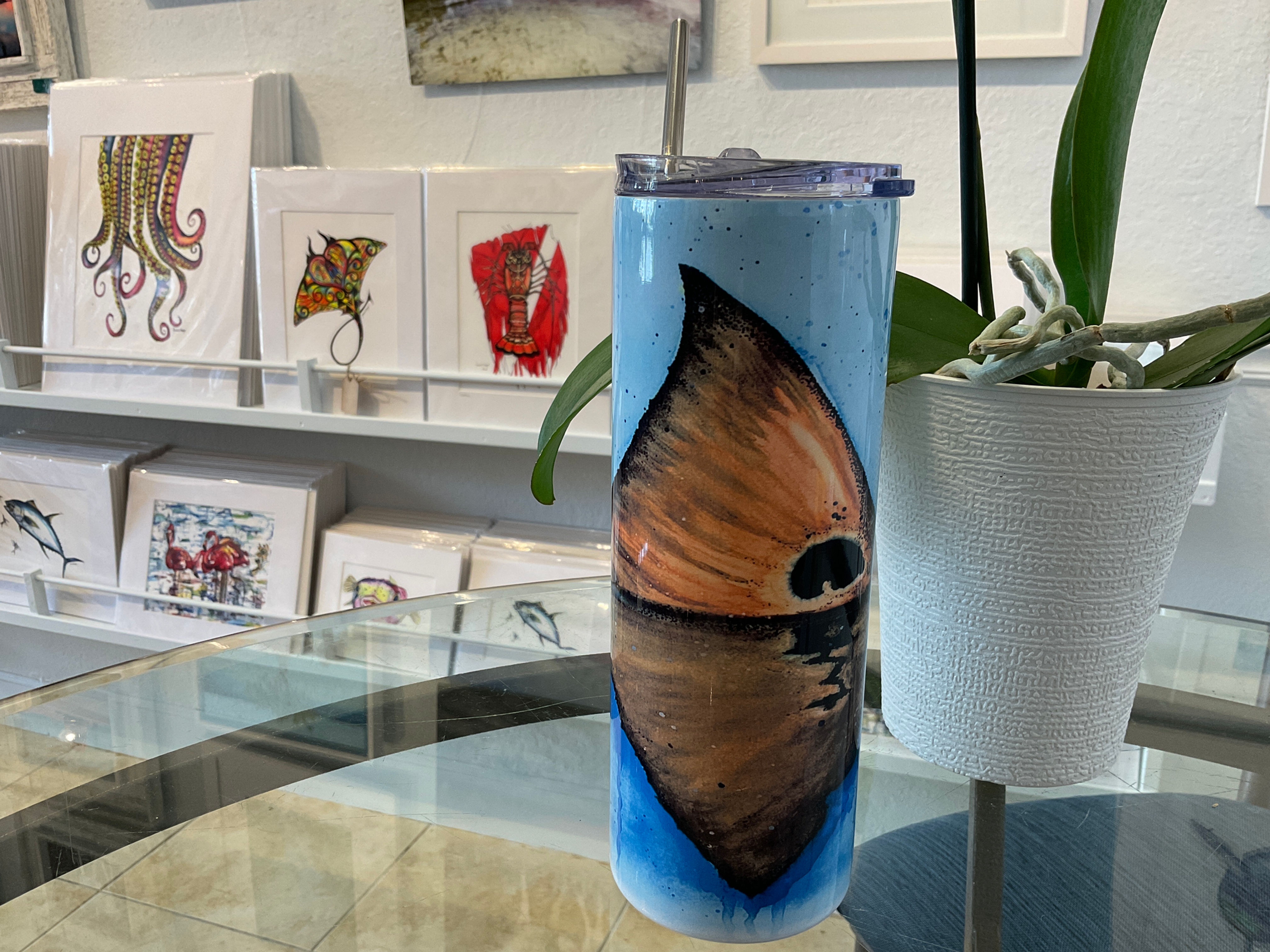 Custom  Art Tumbler Stainless 20oz With Lid &  Straw