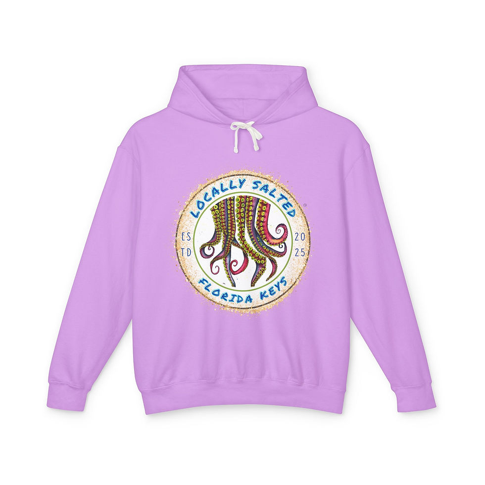 Thumbnail: Locally Salted Tentacles Unisex Lightweight Hooded Sweatshirt