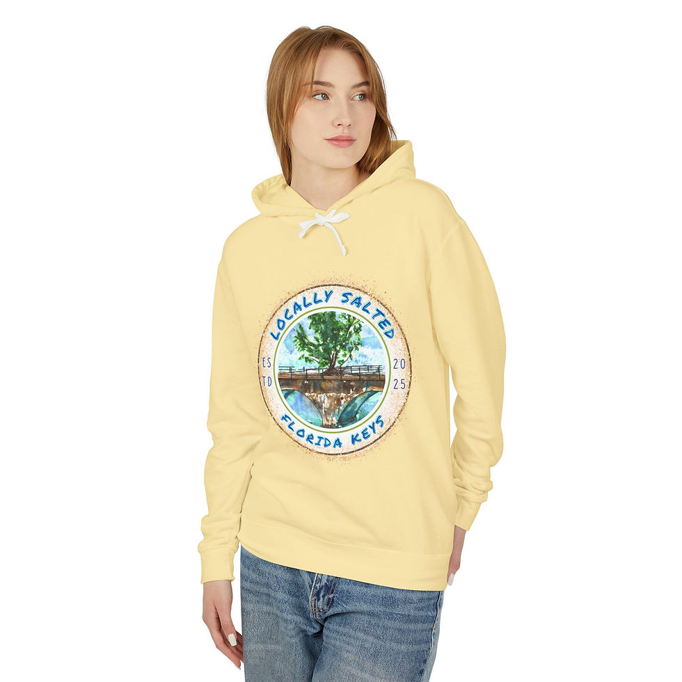 Thumbnail: Locally Salted Fred the Tree Unisex Lightweight Hooded Sweatshirt