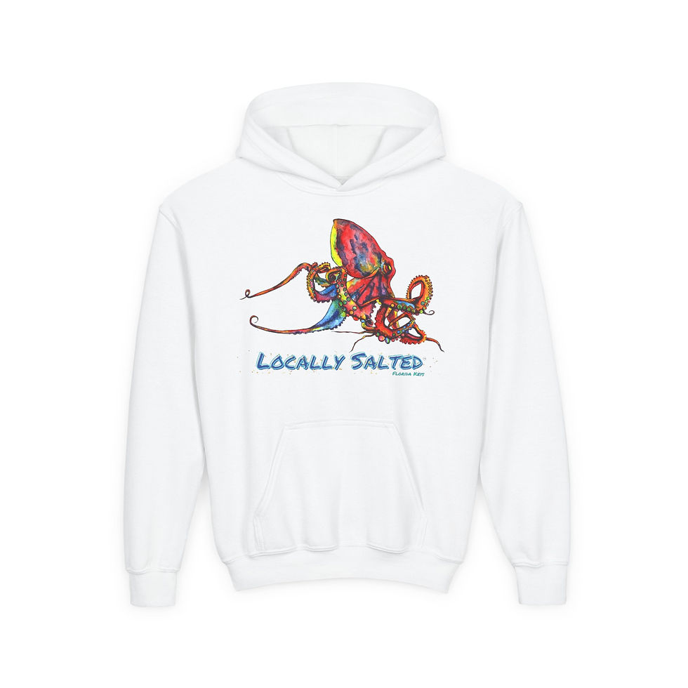 Thumbnail: Locally Salted Octopus Youth Hooded Sweatshirt
