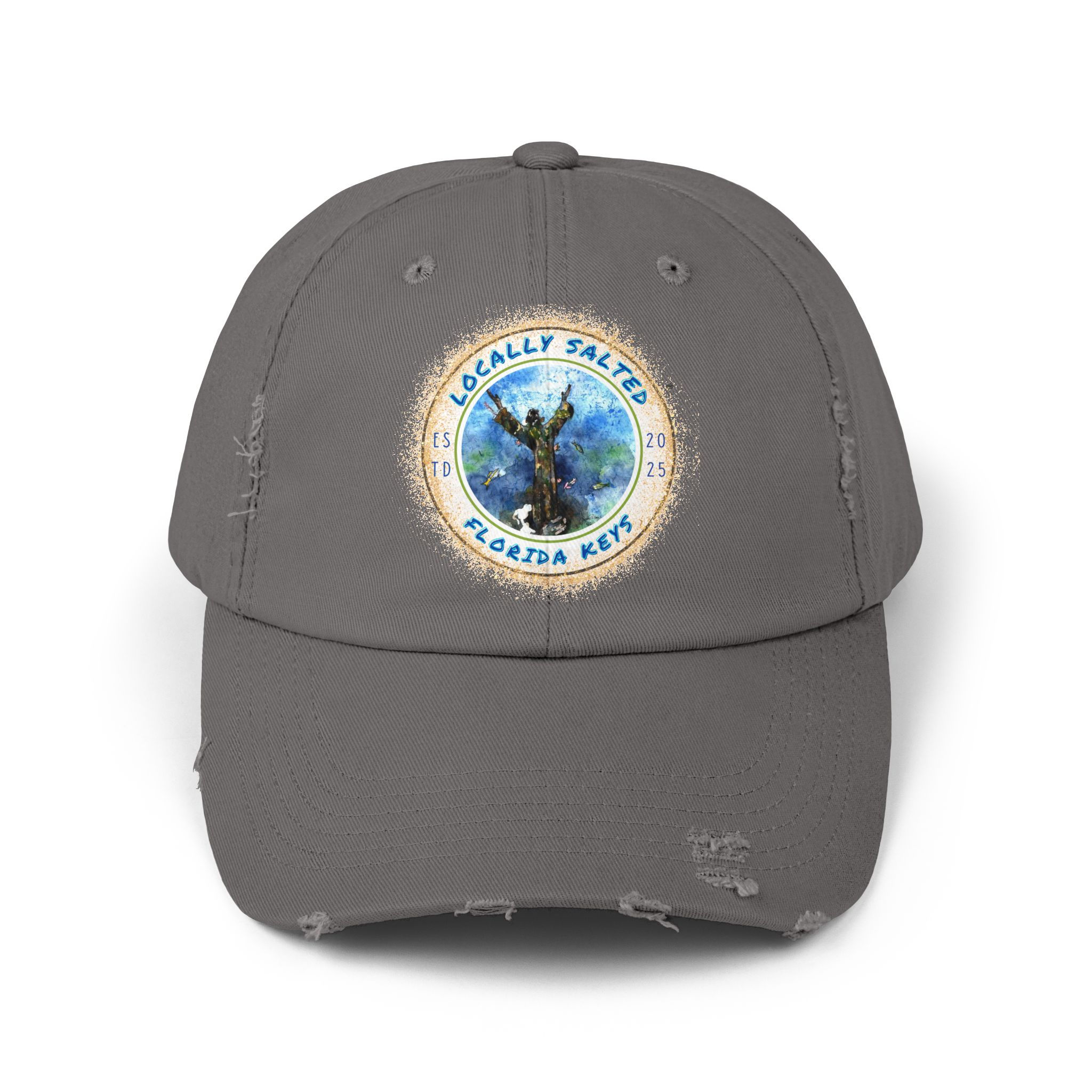 Locally Salted Christ of the Abyss Unisex Distressed Cap