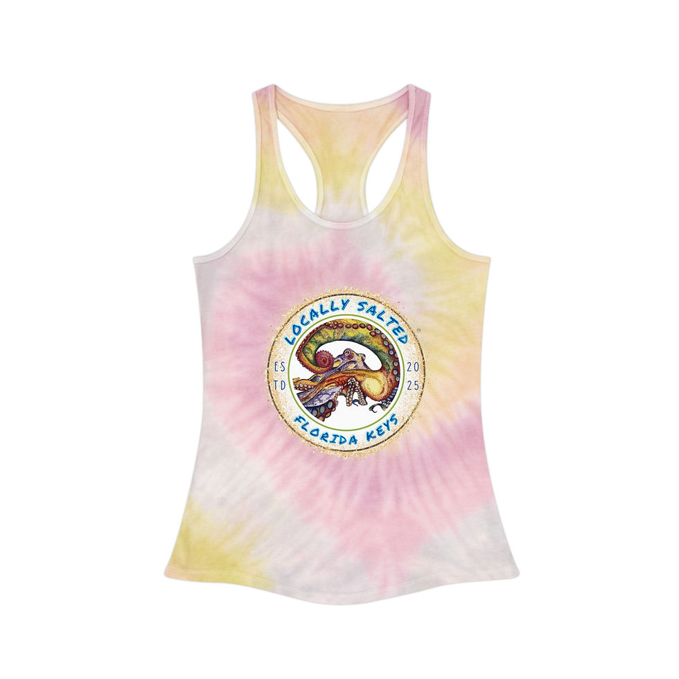 Thumbnail: Be crazy Octopus Tie Dye Racerback Tank Top