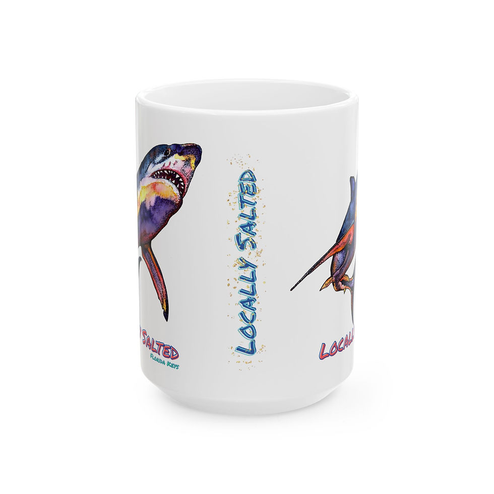 Thumbnail: Shark Attack Ceramic Mug, (11oz, 15oz)