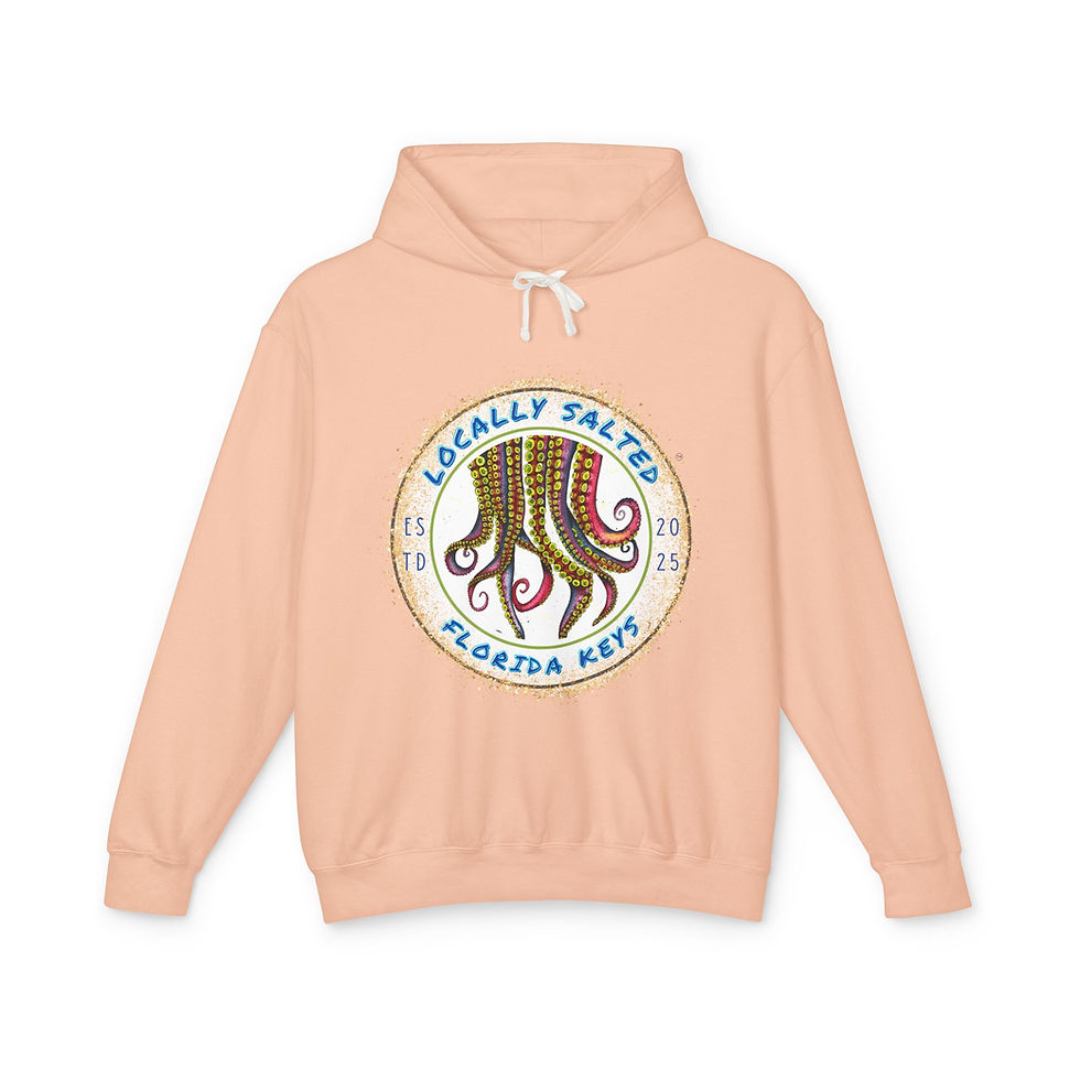 Thumbnail: Locally Salted Tentacles Unisex Lightweight Hooded Sweatshirt