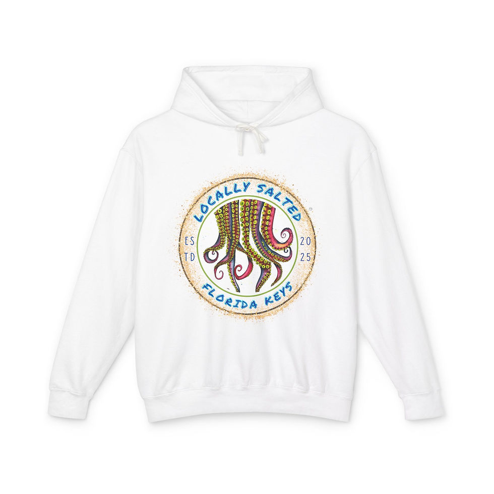 Thumbnail: Locally Salted Tentacles Unisex Lightweight Hooded Sweatshirt