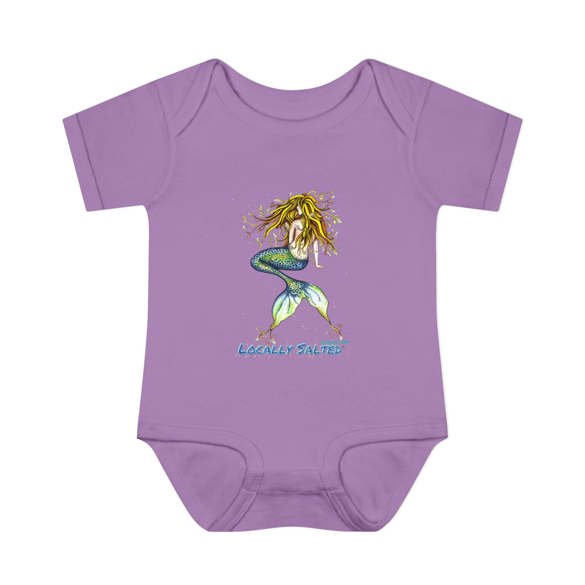 Be  Mermaid Infant Baby Rib Bodysuit