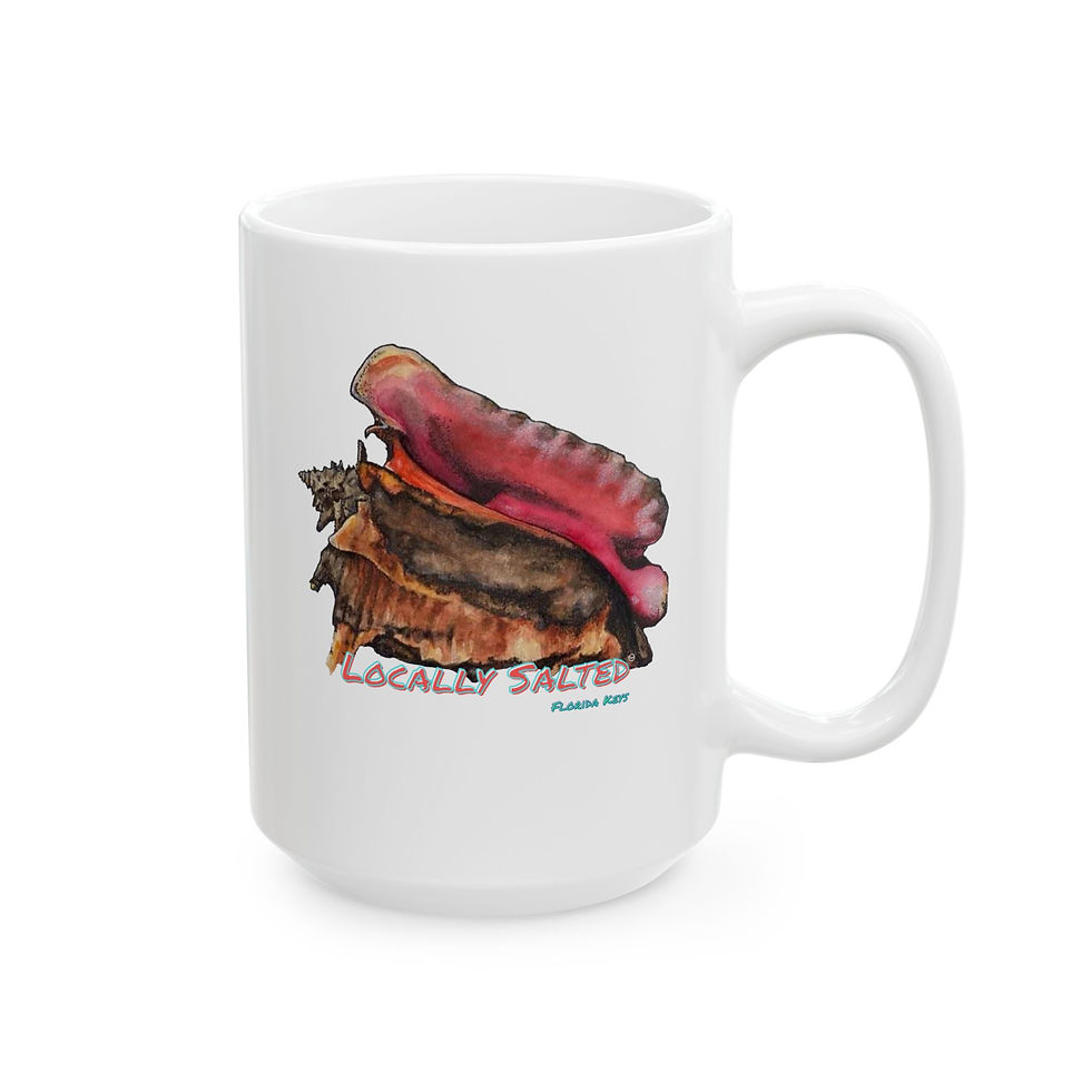 Thumbnail: Locally Salted Conch Ceramic Mug, (11oz, 15oz)