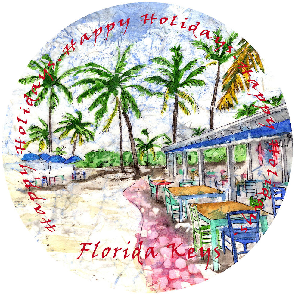 Thumbnail: Art Printed Holiday Ornaments Glass Round