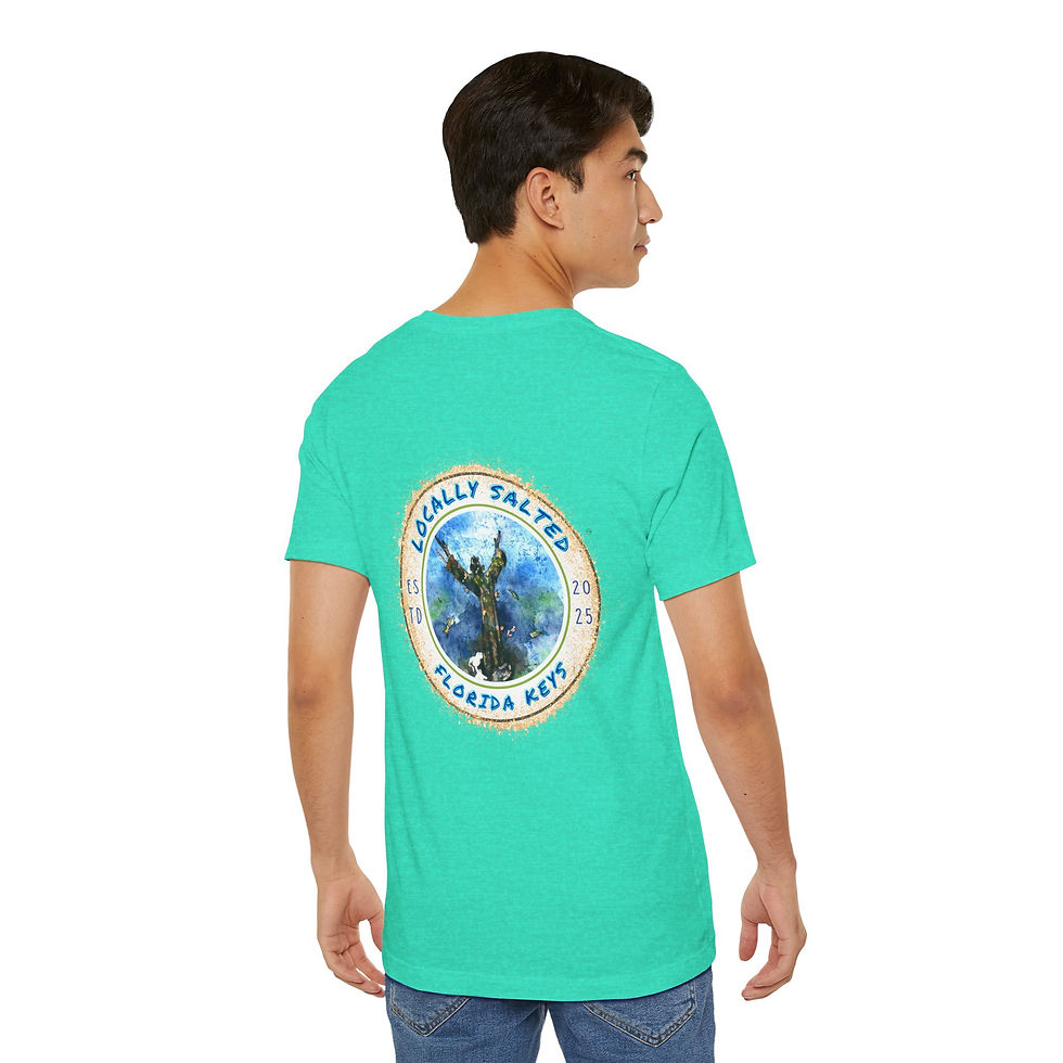 Thumbnail: Locally Salted Christ of the Abyss Circle Unisex Short Sleeve T-Shirt