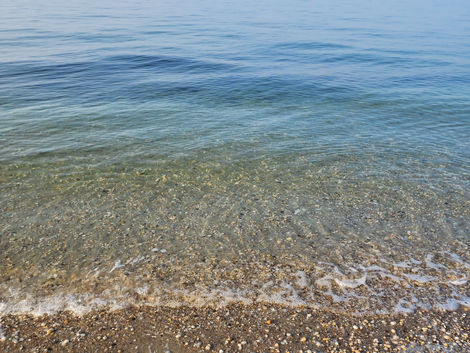 Crystal clear water on a calm day