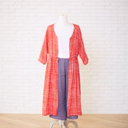 kokomyu前開きルームウェア チェック柄