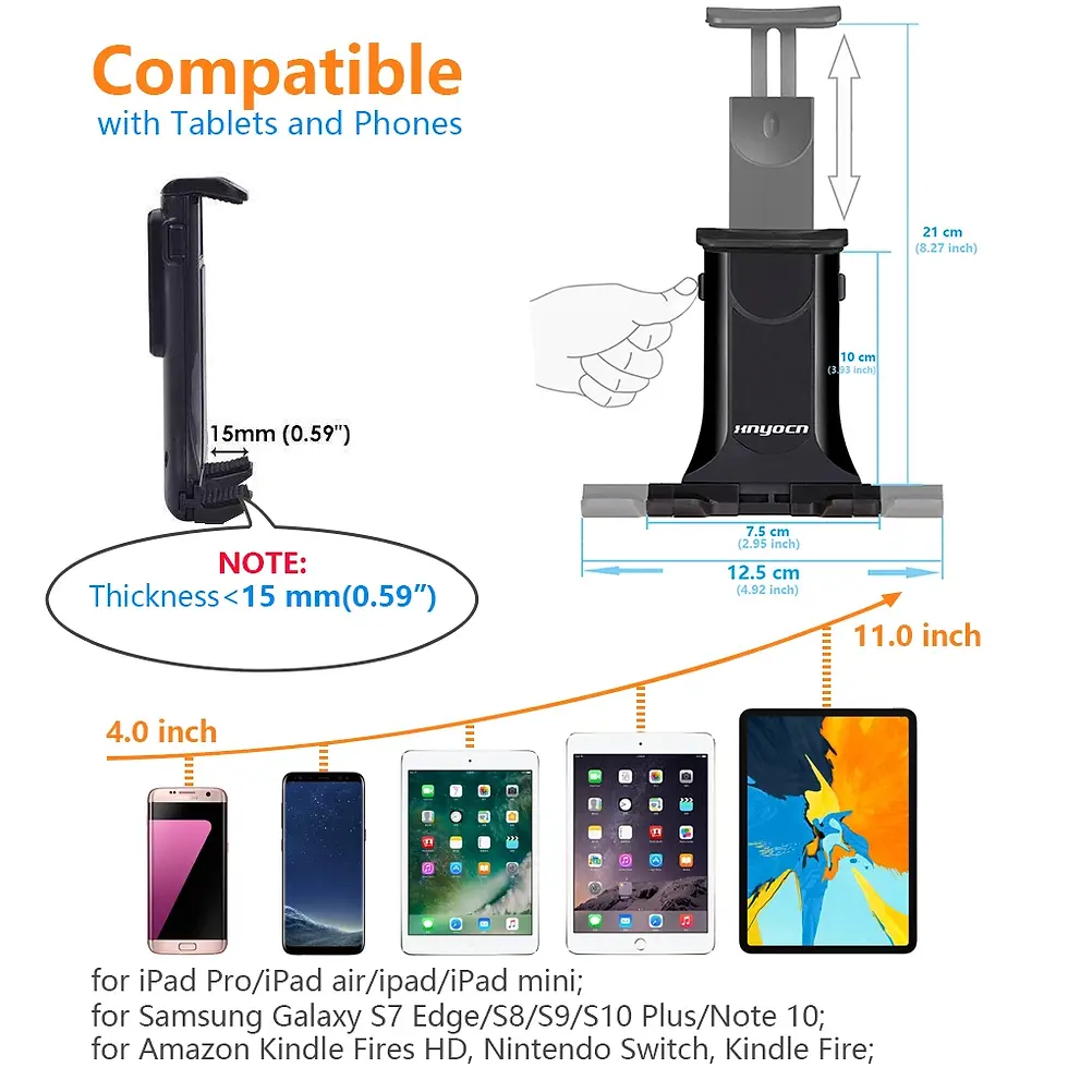Miniature : Support de tablette pour grille d'aération de voiture, Xnyocn