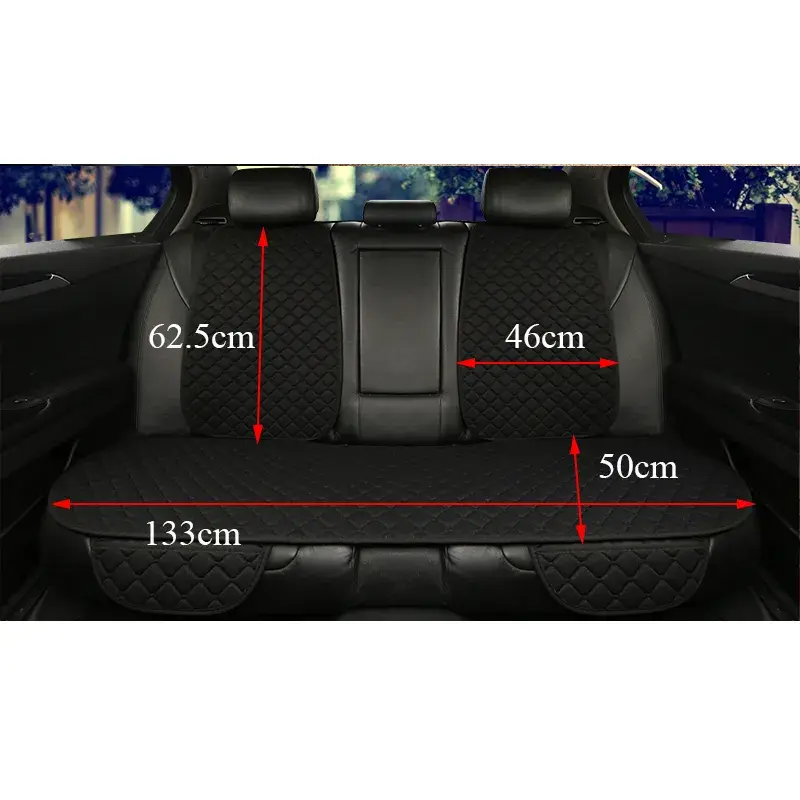 Thumbnail: Universal Car Seat Cover Protector Linen Front Rear Back Flax Summer Cushion Pad