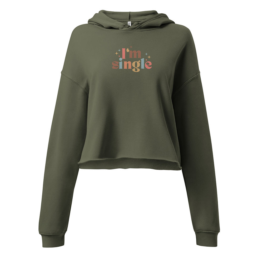Thumbnail: I'm Single Crop Hoodie
