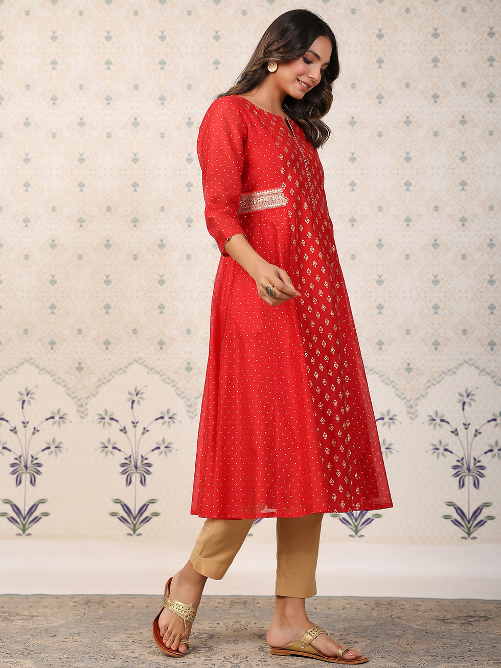 21 REDGOLDPRINTEDKALICHANDERI(25232396)